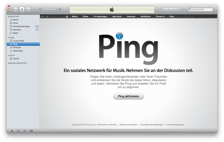 Ping for iTunes