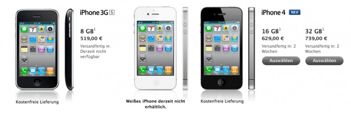 iPhone 4 im Apple Store Deutschland (Quelle: Apple)