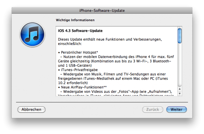 Apple veröffentlicht iOS 4.3