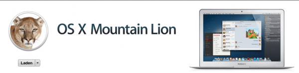 OS X Mountain Lion im App Store